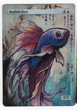 Mulldrifter Altered Art Mtg Hand Painted Card Commander - Image 1