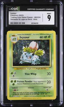 Pokemon TCG: 2023 Trading Card Game Classic #002/034 Ivysaur CGC 9 - Image 1