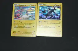 Pokemon Card Lot LP-PL Holo Rare Thundurus & Zekrom Legendary Treasures Set - Image 1
