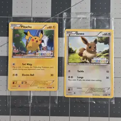 Pokemon Sealed Build A Bear Promo Eevee And Pikachu 63/98 20/108 Cards - Image 1