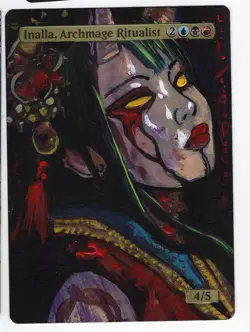 Inalla, Archmage Ritualist Altered Art Mtg Hand Painted Card Commander - Image 1