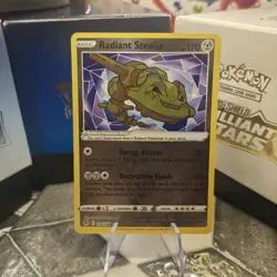 Radiant Steelix Pokemon Lost Origins (2022) English Ultra Rare Foil Card #124 - Image 1