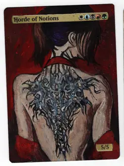 Horde of Notions Altered Art Mtg Hand Painted Card Commander - Image 1