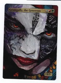 Grumgully, the Generous Altered Art Mtg Hand Painted Card Commander - Image 1