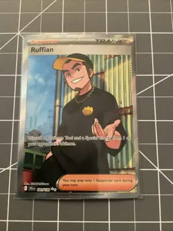 Pokemon TCG Ruffian Full Art Trainer Journey Together Ultra Rare Card 181/159 - Image 1