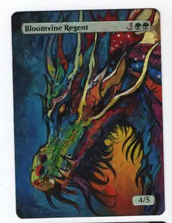Bloomvine regent Altered Art Mtg Hand Painted Card Commander - Image 1