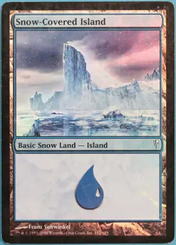 Snow-Covered Island FOIL Coldsnap HEAVILY PLD Basic Land CARD (301936) ABUGames - Image 1