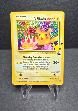 Pokemon TCG Holo Pikachu Card 24/53 Birthday Celebrations 25th Anniversary NM - Image 1