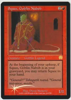 MTG SQUEE,GOBLIN NABOB MERCADIAN MASQUES EDITION MINT/NEAR MINT FOIL - Image 1