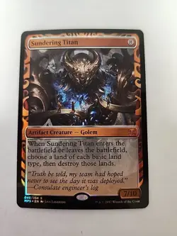 MTG Sundering Titan -Masterpiece Kaladesh Inventions LP FOIL Magic The Gathering - Image 1