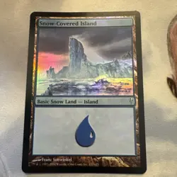 OG FOIL snow Covered Island - Cold Snap Lightly Played Foil - Image 1