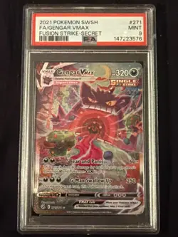Pokemon TCG: Gengar VMAX 271/264 Alternate Art - Fusion Strike PSA 9 - Image 1