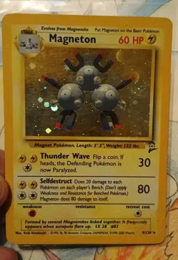 Magneton 9/130 Holo Base Set 2 Pokemon Card - Image 1