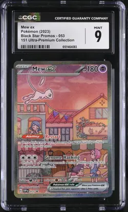 Pokemon TCG: 2023 Black Star Promos #053 Mew ex CGC 9 - Image 1