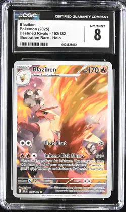Pokemon TCG: 2025 Destined Rivals #192/182 Blaziken CGC 8 - Image 1