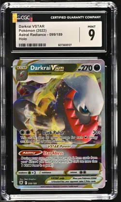 Pokemon TCG: 2022 Astral Radiance #099/189 Darkrai VSTAR CGC 9 - Image 1