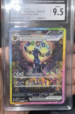 2025 POKEMON PRISMATIC EVOLUTIONS #161 FULL ART UMBREON EX SIR CGC 9.5 - Image 1