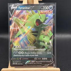 Pokemon TCG Tyranitar V SWSH109 Black Star Promo Ultra Rare Full Art Holo - Image 1