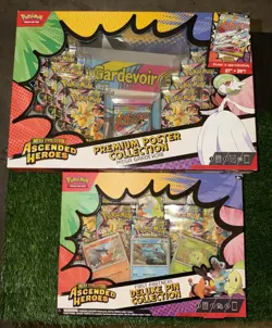 Pokemon Ascended Heroes Mega Gardevoir Poster Collection & Pin Collection Bundle - Image 1