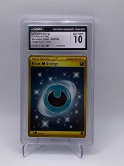 2024 Pokemon Shrouded Fable BASIC DARKNESS ENERGY 098/064 Hyper Rare PSA 9 - Image 1
