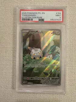 2025 POKEMON PFL EN-PHANTASMAL FLAMES ILLUSTRATION RARE #104 TOGEDEMARU PSA 9 - Image 1