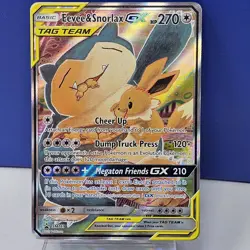 Pokemon Eevee & Snorlax GX Tag Team SM169 Sun & Moon Black Star Promo - Image 1