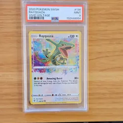 Rayquaza Vivid Voltage Amazing Rare Holo PSA 9 Pokemon TCG 2020 138/185 - Image 1