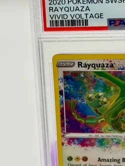 PSA 9 RAYQUAZA 138 VIVID VOLTAGE AMAZING RARE SWORD & SHIELD POKEMON MINT - Image 3
