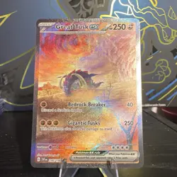 Pokemon Great Tusk ex 246/198 SV01 Illustration Rare Holo 250HP - Image 1