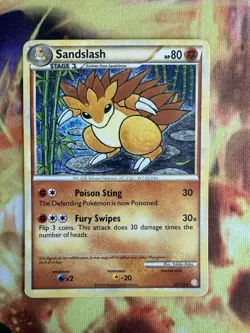 Sandslash 29/123 - Rare Pokemon HGSS Heartgold Soulsilver LP - Image 1