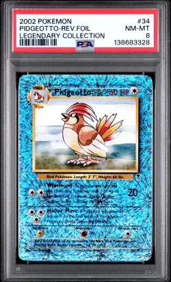 Pidgeotto Reverse Holo PSA 8 2002 Pokemon Legendary Collection #34 - Image 1