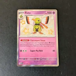 Pokemon Xatu 152/091 SV: Paldean Fates Shiny Rare Holo 100HP English - Image 1