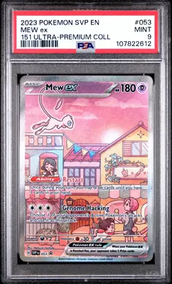 2023 POKEMON SVP EN-SV BLACK STAR PROMO 151 ULTRA-PREM COLL #053 MEW EX PSA 9 - Image 1