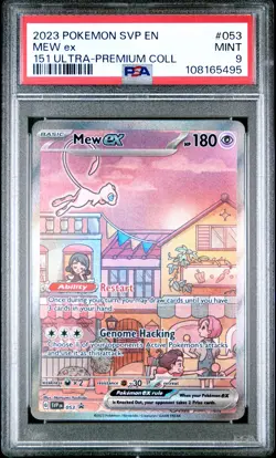 2023 POKEMON SVP EN-SV BLACK STAR PROMO 151 ULTRA-PREM COLL #053 MEW EX PSA 9 - Image 1