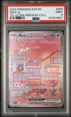2023 POKEMON SVP EN-SV BLACK STAR PROMO 151 ULTRA-PREM COLL #053 MEW EX PSA 9 - Image 1
