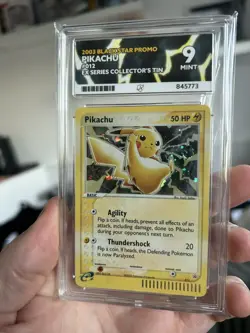 Pokemon Pikachu 012 SWIRL Black Star Promo ACE 9 MINT EX Series Collector's Tin - Image 1