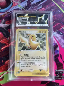 Pokemon Pikachu 012 SWIRL Black Star Promo ACE 9 MINT EX Series Collector's Tin - Image 2