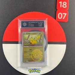 Pokemon TCG S-Chinese Pikachu 151C 025/151 Poke Ball Grade10 - Image 1