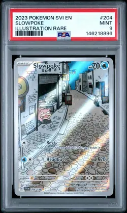 Pokemon TCG Slowpoke Illustration Rare 204/198 Scarlet & Violet Base Set- PSA 9 - Image 1
