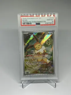 2025 Pokemon SvP EN-SV Prismatic Evolutions ETB - Eevee 173 GEM MT 10 - Image 1