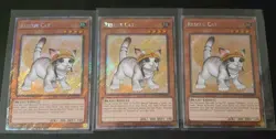 3x Rescue Cat Alt Art 1st Edition Platinum Secret Rare RA02-EN001 YuGiOh Playset - Image 1