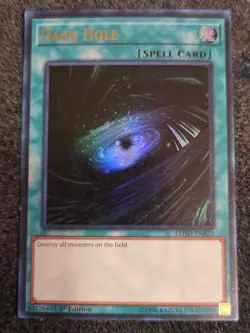 Yugioh Dark Hole LEHD-ENB21 Ultra Rare 1st Ed LP - Image 1