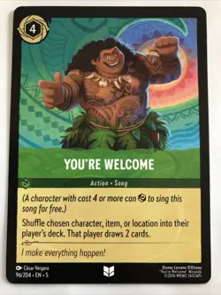 Disney Lorcana Shimmering Skies You’re Welcome 96/204 NM - Image 1