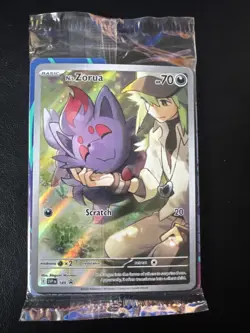 Pokemon TCG N's Zorua 189 Journey Together ETB Promo Holo Card, Sealed - Image 1