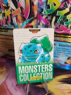 Pokemon Karte Card carddass Monsters collection Green 1996 japanese Bulbasaur NM - Image 1