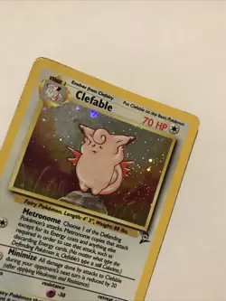 Pokemon Clefable Holo Swirl 5/130 Base Set 2 Card - Image 2
