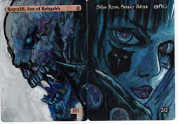 Rograkh/silas renn Altered Art Mtg Hand Painted Card Commander - Image 1