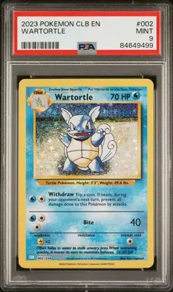 Wartortle 002/034 English CLB PSA 9 2023 Pokemon Trading Card Game Classic - Image 1