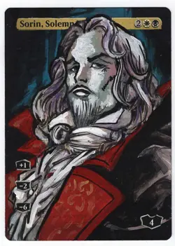 Sorin, Solemn Visitor Altered Art Mtg Hand Painted Card Commander - Image 1