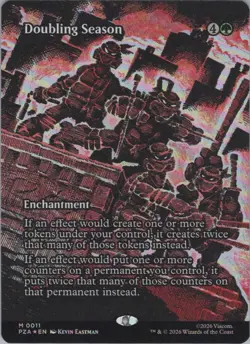Foil Doubling Season (Borderless) M Teenage Mutant Ninja Turtles Eternal 11 NM - Image 1